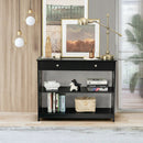 Console Table 3-Tier with Drawer and Storage Shelves by LJGDeals