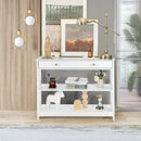 Console Table 3-Tier with Drawer and Storage Shelves by LJGDeals