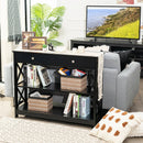 Console Table 3-Tier with Drawer and Storage Shelves by LJGDeals