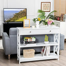 Console Table 3-Tier with Drawer and Storage Shelves by DirectDeals