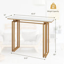 43.5 Inch Console Table with Heavy-duty Metal Frame-Golden by LJGDeals