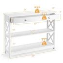 Console Table 3-Tier with Drawer and Storage Shelves by LJGDeals