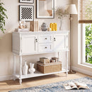 Console Table with 2 Drawers and Storage Cabinets