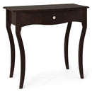 Console Table with Drawer and Solid Wood Frame-Espresso by LJGDeals