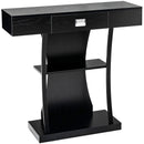 Console Table with Drawer and 2-Tier Shelves for Entryway Living Room by DirectDeals
