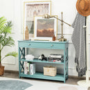 Console Table 3-Tier with Drawer and Storage Shelves by DirectDeals