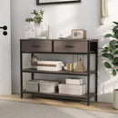 Console Table with Folding Fabric Drawers for Entryway by LJGDeals