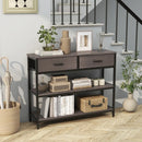 Console Table with Folding Fabric Drawers for Entryway by DirectDeals