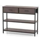 Console Table with Folding Fabric Drawers for Entryway by DirectDeals