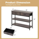 Console Table with Folding Fabric Drawers for Entryway by DirectDeals