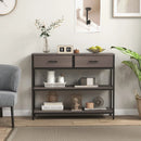 Console Table with Folding Fabric Drawers for Entryway by LJGDeals
