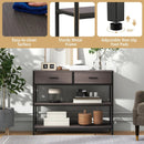 Console Table with Folding Fabric Drawers for Entryway by DirectDeals