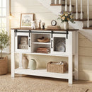 Console Table with Sliding Barn Doors and Storage Cabinets by DirectDeals