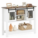 Console Table with Sliding Barn Doors and Storage Cabinets by LJGDeals