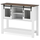 Console Table with Sliding Barn Doors and Storage Cabinets by LJGDeals