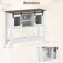 Console Table with Sliding Barn Doors and Storage Cabinets by LJGDeals