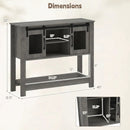 Console Table with Sliding Barn Doors and Storage - Gray by LJGDeals