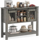 Console Table with Sliding Barn Doors and Storage - Gray by LJGDeals