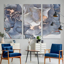 Contemporary Art Gray Gold Abstract Canvas Art Print