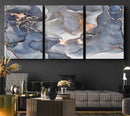 Contemporary Art Gray Gold Abstract Canvas Art Print