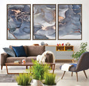 Contemporary Art Gray Gold Abstract Canvas Art Print