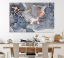 Contemporary Art Gray Gold Abstract Canvas Art Print