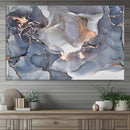 Contemporary Art Gray Gold Abstract Canvas Art Print