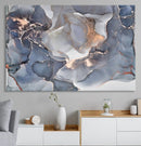 Contemporary Art Gray Gold Abstract Canvas Art Print