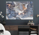 Contemporary Art Gray Gold Abstract Canvas Art Print