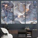 Contemporary Art Gray Gold Abstract Canvas Art Print