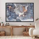 Contemporary Art Gray Gold Abstract Canvas Art Print