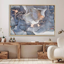 Contemporary Art Gray Gold Abstract Canvas Art Print