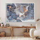 Contemporary Art Gray Gold Abstract Canvas Art Print