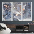 Contemporary Art Gray Gold Abstract Canvas Art Print