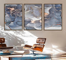 Contemporary Art Gray Gold Abstract Canvas Art Print