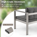 Contemporary 2-Person Sofa Chair with WPC Armrests for Balcony Backyard Porch by LJGDeals