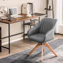 Modern Leathaire Set of 2 Swivel Accent Chair with Beech Wood Legs by LJGDeals