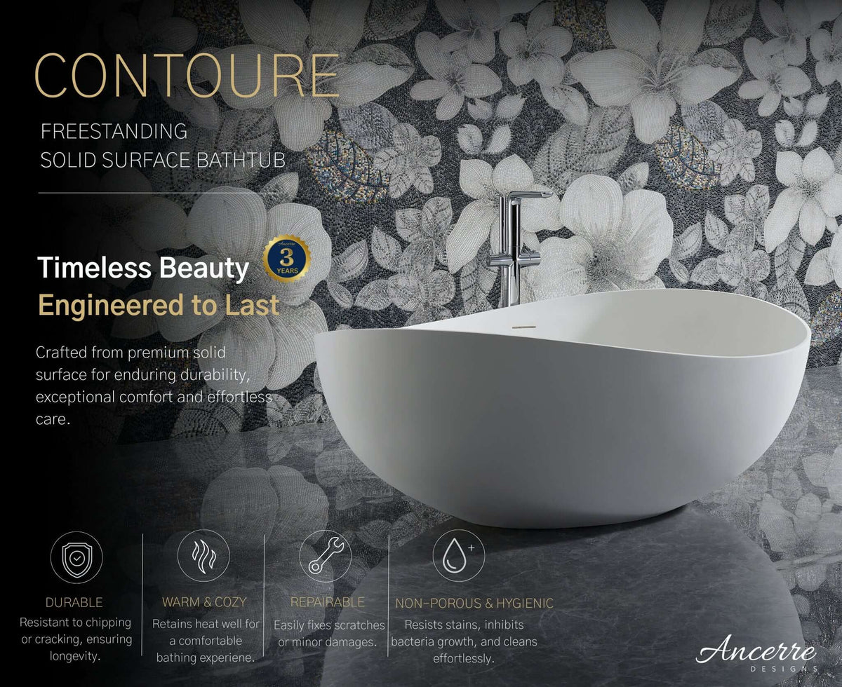 Contoure Freestanding Solid Surface Bathtub, photo 2 of 40