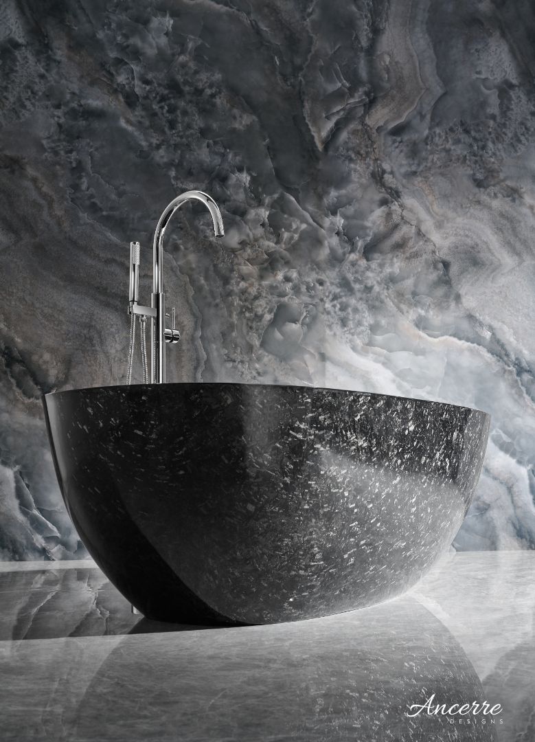 Anjuna 67" Freestanding Forged Carbon Fiber Bathtub