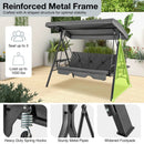 3-Seat Convertible Porch Swing with Adjustable Canopy by LJGDeals