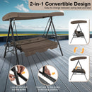 3-Seat Convertible Porch Swing with Adjustable Canopy by DirectDeals