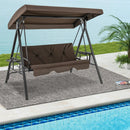 3-Seat Convertible Porch Swing with Adjustable Canopy by DirectDeals