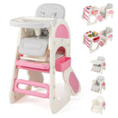 Convertible Baby High Chair with Double-layer Tray and Adjustable Backrest by LJGDeals
