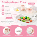 Convertible Baby High Chair with Double-layer Tray and Adjustable Backrest
