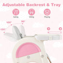 Convertible Baby High Chair with Double-layer Tray and Adjustable Backrest by LJGDeals