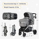 2-in-1 Convertible Baby Stroller with Reversible Seat by LJGDeals