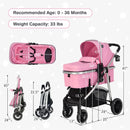 2-in-1 Convertible Baby Stroller with Reversible Seat by LJGDeals