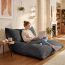 Convertible Bean Bag Floor Sofa with Washable Corduroy Cover by LJGDeals