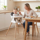 Convertible High Chair for Babies and Toddlers Solid Wood Baby Feeding Chair with 3-Position Adjustable Tray by DirectDeals