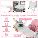 Convertible Infant Dining Chair with 5 Backrest and 3 Footrest Positions